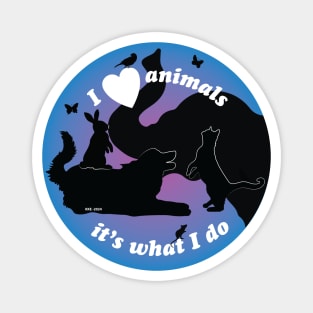 I Love Animals Magnet